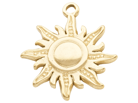 ACERO DORADO DIJE SOL 18MM