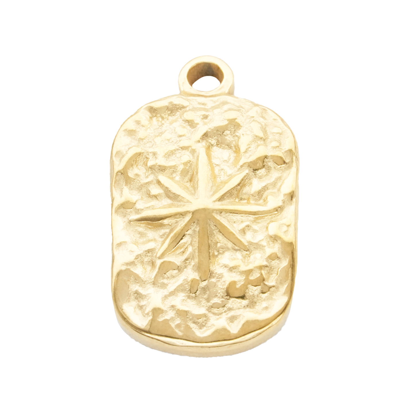 ACERO DORADO DIJE ESTRELLA RECTANGULO 15*10MM 1