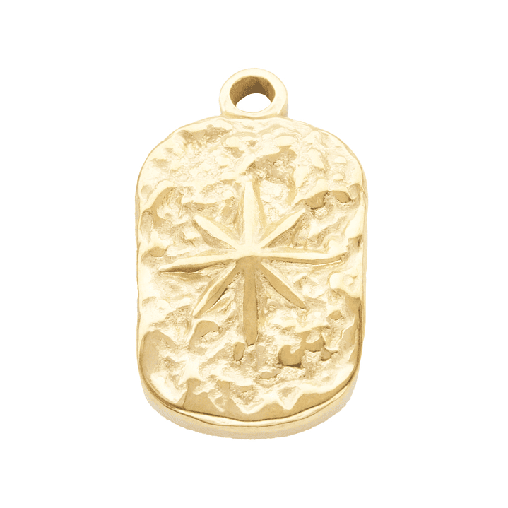ACERO DORADO DIJE ESTRELLA RECTANGULO 15*10MM 1