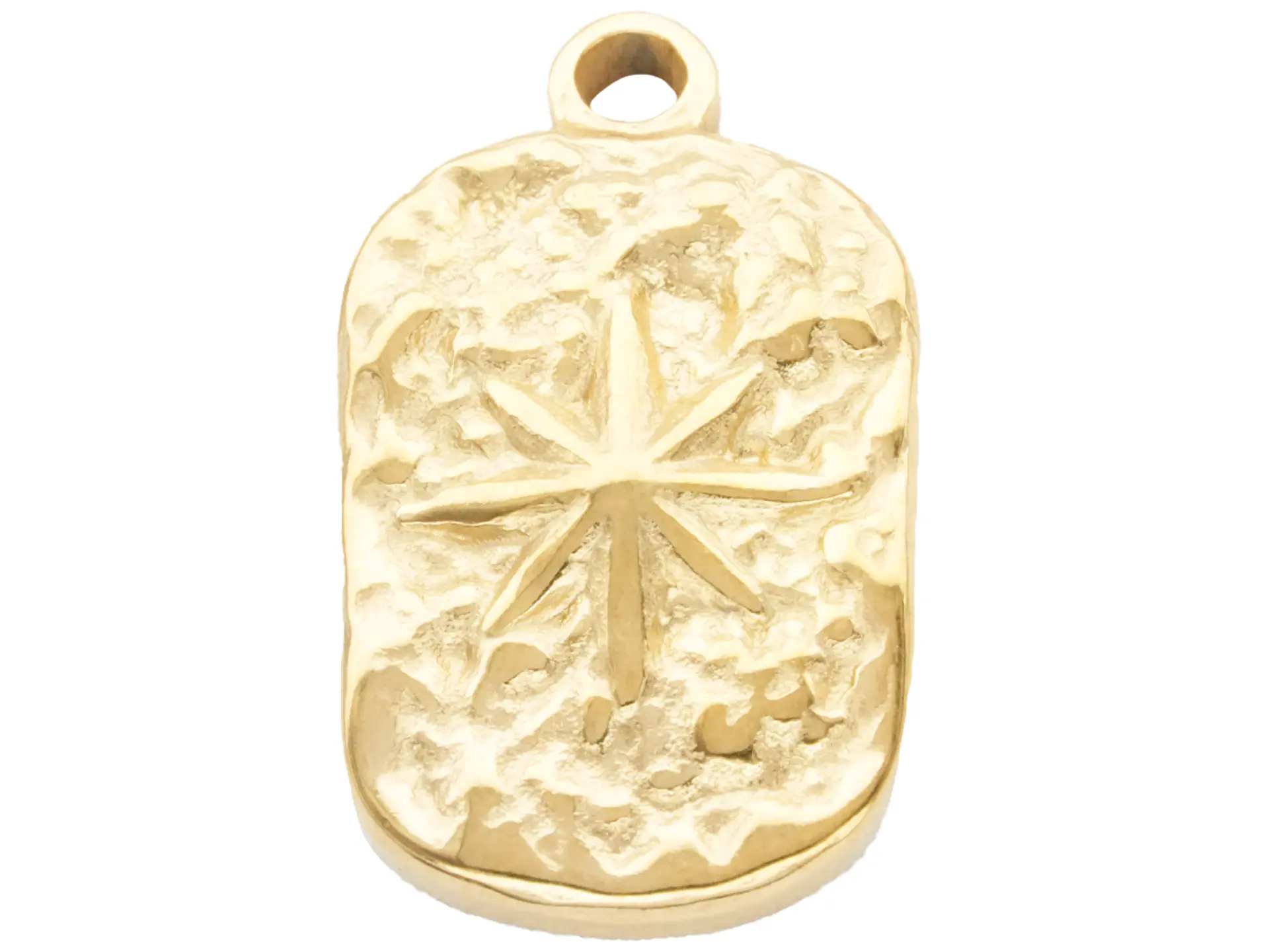 ACERO DORADO DIJE ESTRELLA RECTANGULO 15*10MM 1