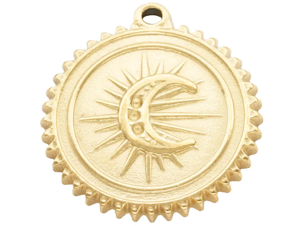 ACERO DORADO DIJE LUNA 22MM 1