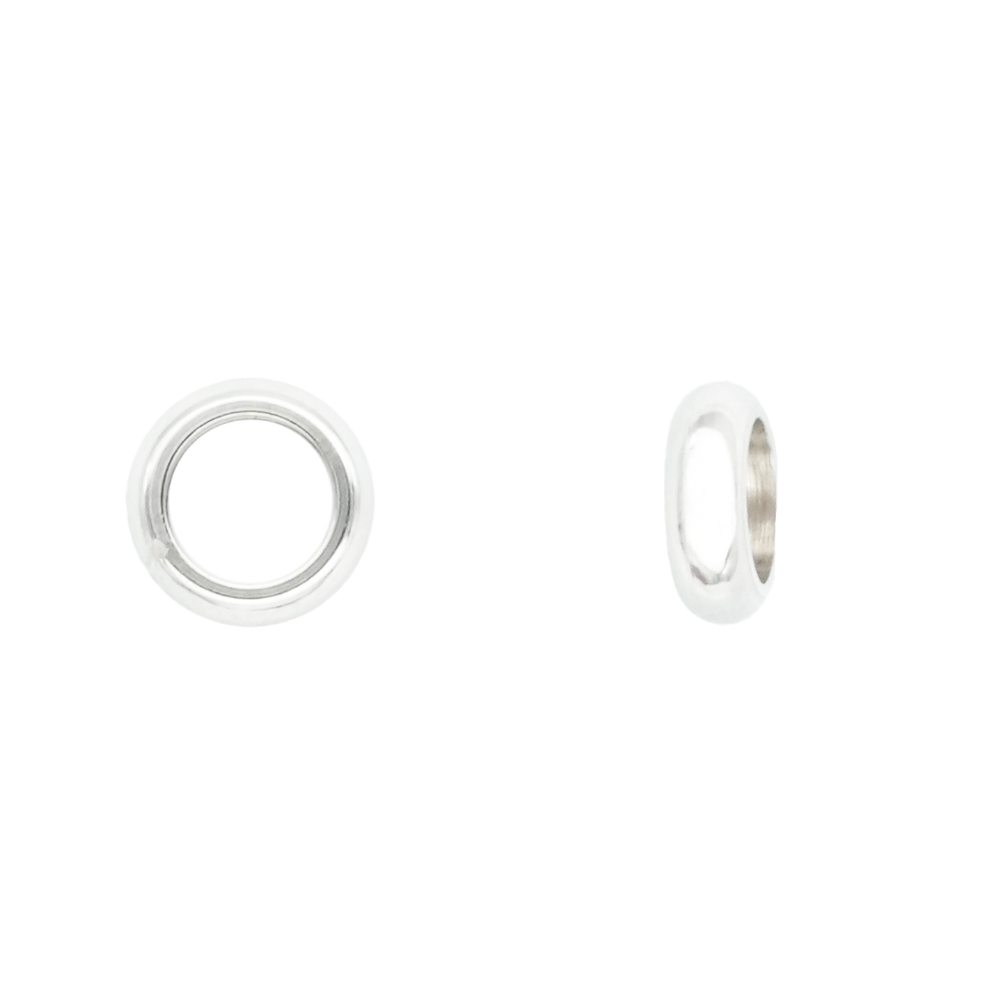 ARGOLLA ACERO PLATEADA 7MM GRUESA  1