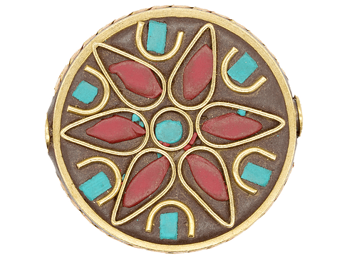 TIBETANO SEPARADOR 167   30*8MM ESTRELLA ROJA 