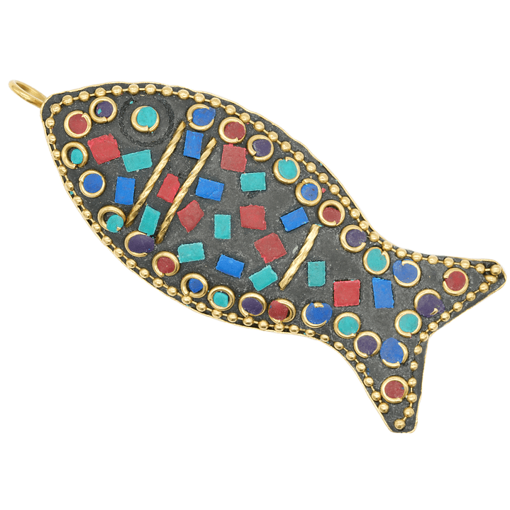 TIBETANO DIJE/PEZ 161    60*24MM  1