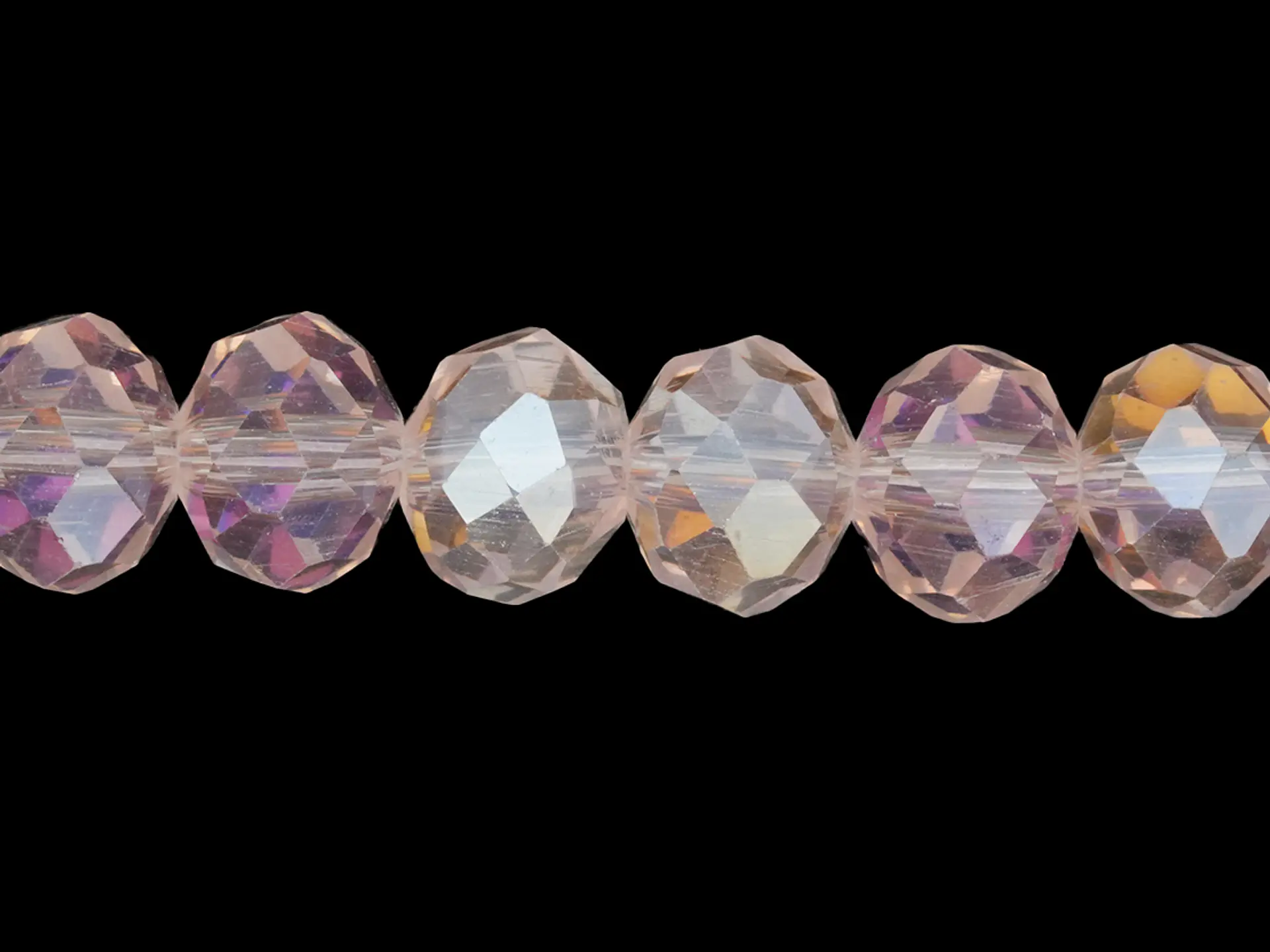 CRISTAL MURANO ROSADO TRANSPARENTE AB # 8MM 1