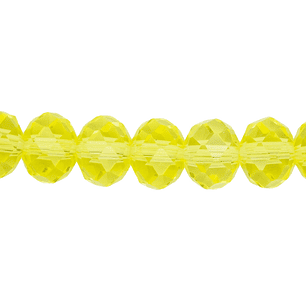 CRISTAL MURANO AMARILLO FUERTE TRANSPARENTE # 8MM