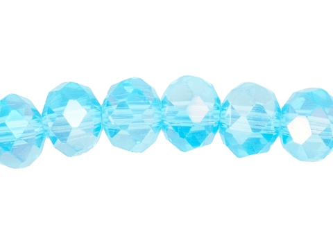 CRISTAL MURANO AZUL TURQUEZA TRANSPARENTE AB # 8MM