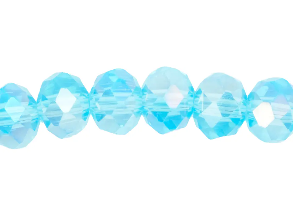 CRISTAL MURANO AZUL TURQUEZA TRANSPARENTE AB # 8MM 1