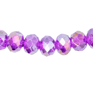 CRISTAL MURANO MORADO FUERTE TRANSPARENTE AB # 8MM