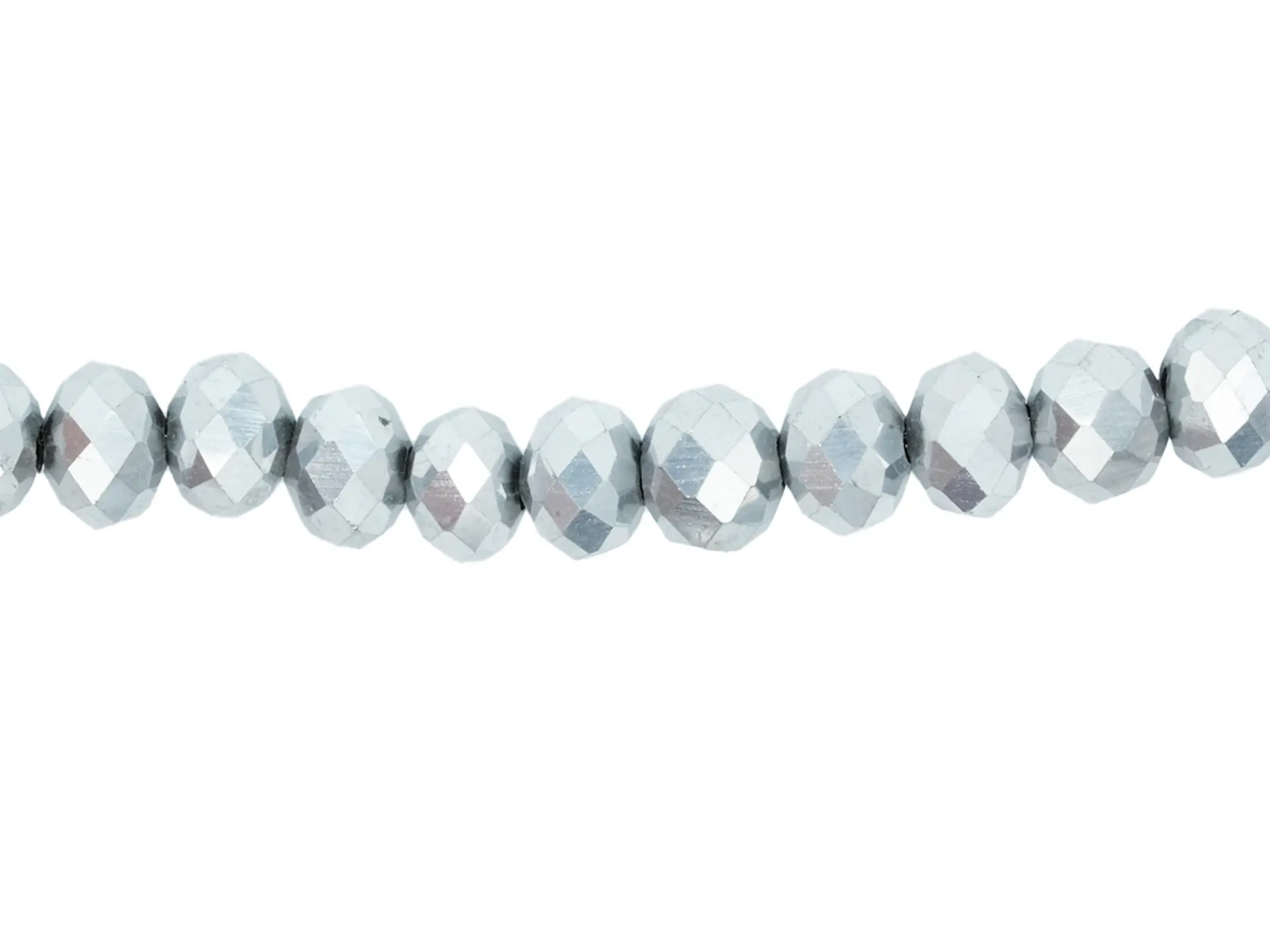 CRISTAL MURANO PLATEADO METALIZADO # 6MM 1