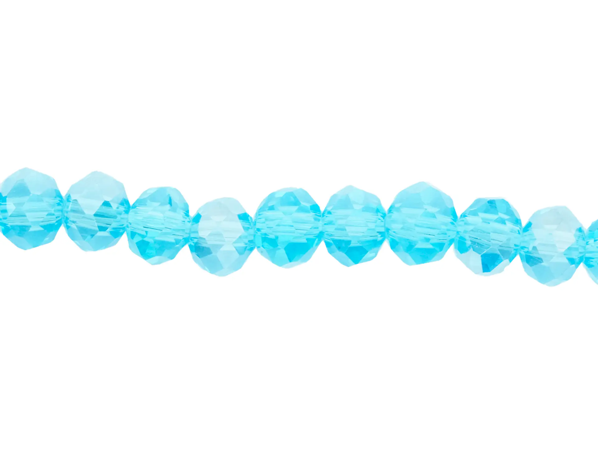 CRISTAL MURANO AZUL TURQUEZA TRANSPARENTE AB # 6MM 1