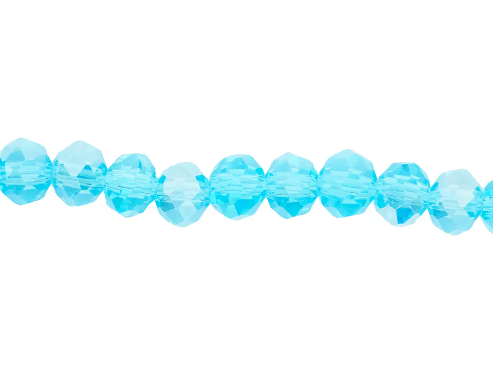 CRISTAL MURANO AZUL TURQUEZA TRANSPARENTE AB # 6MM 1