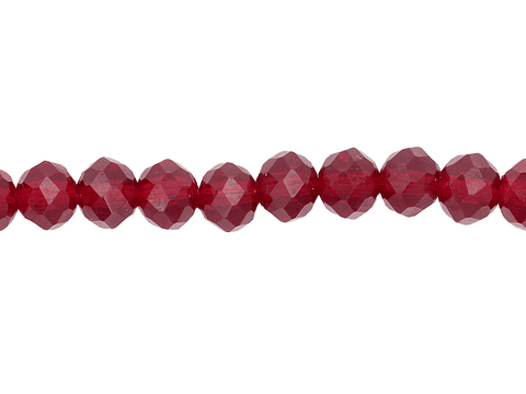 CRISTAL MURANO ROJO CLARO TRANSPARENTE # 6MM