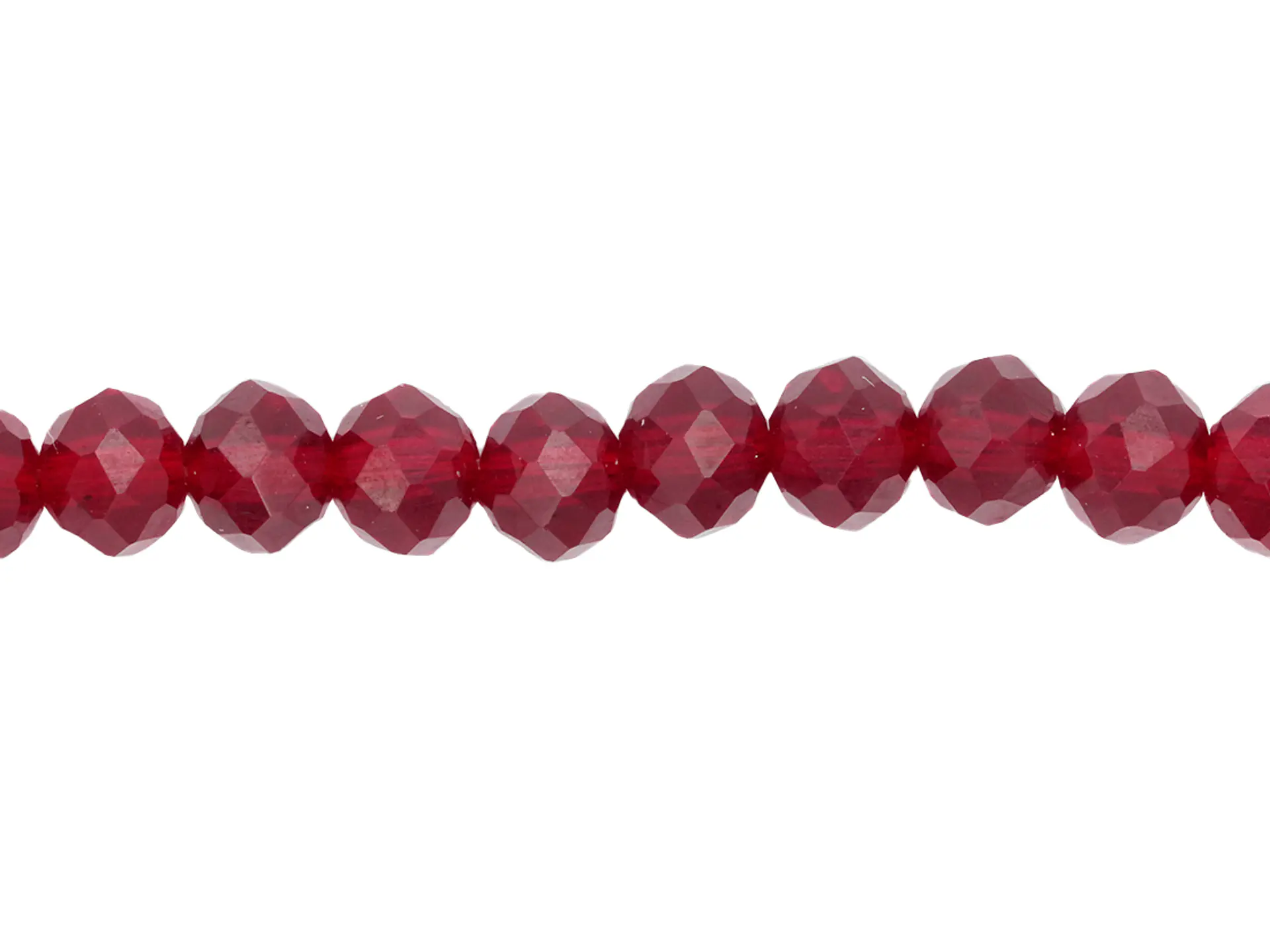 CRISTAL MURANO ROJO CLARO TRANSPARENTE # 6MM 1
