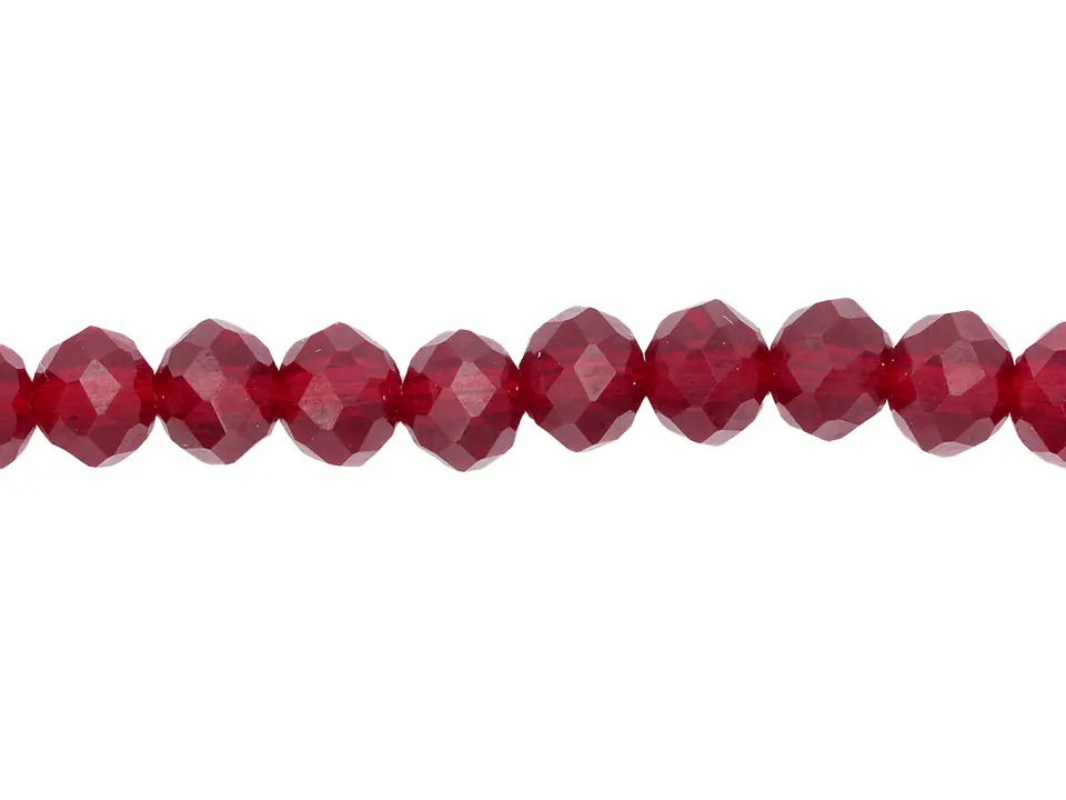 CRISTAL MURANO ROJO CLARO TRANSPARENTE # 6MM 1