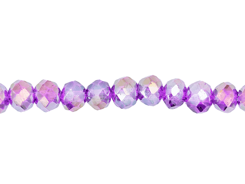CRISTAL MURANO MORADO FUERTE TRANSPARENTE AB # 6MM