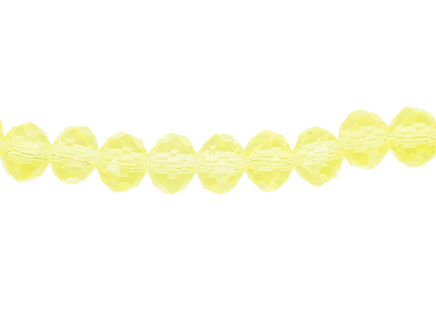 CRISTAL MURANO AMARILLO FUERTE TRANSPARENTE # 6MM