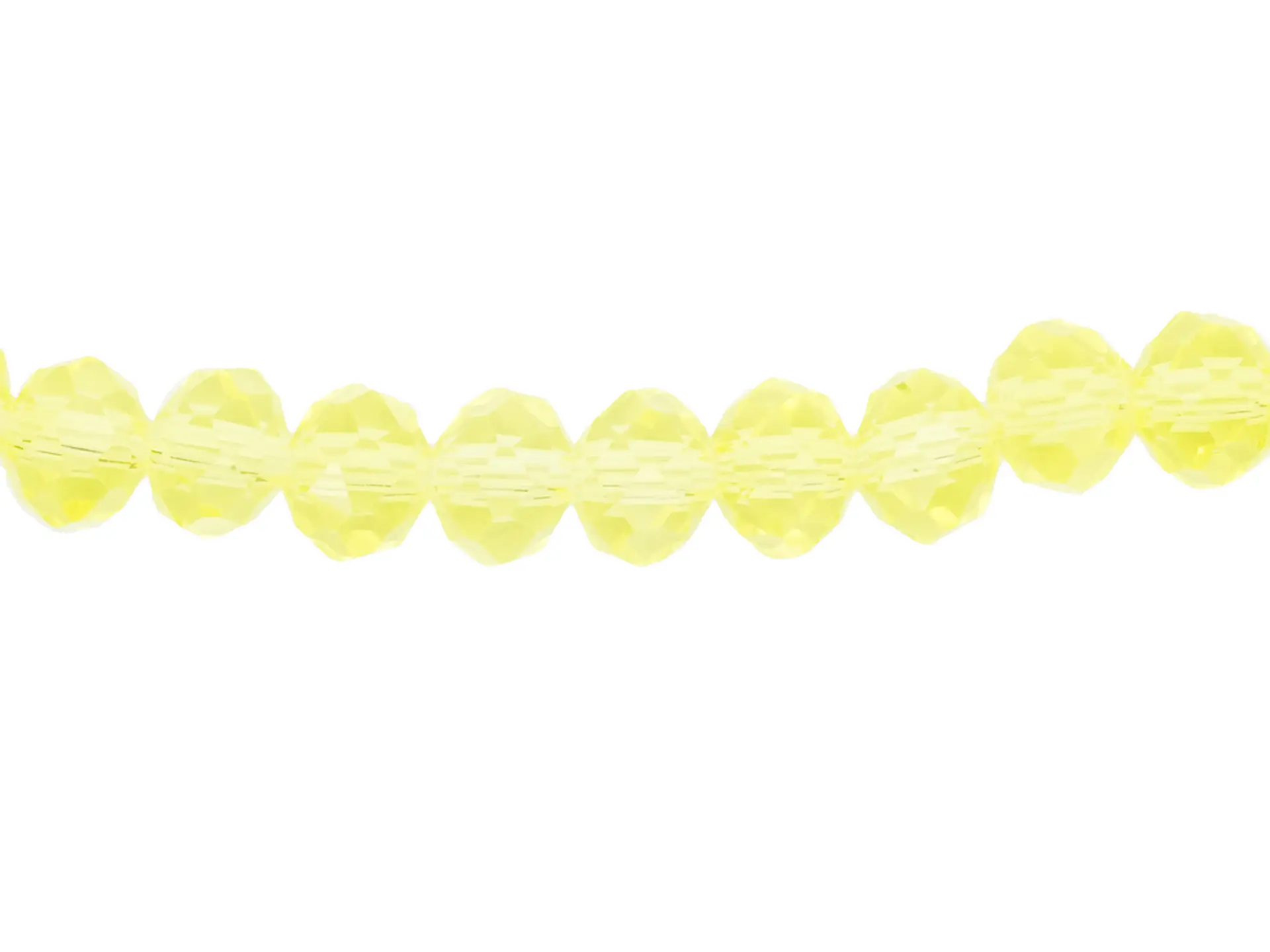 CRISTAL MURANO AMARILLO FUERTE TRANSPARENTE # 6MM 1