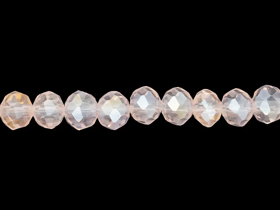 CRISTAL MURANO ROSADA TRANSPARENTE AB # 6MM 1