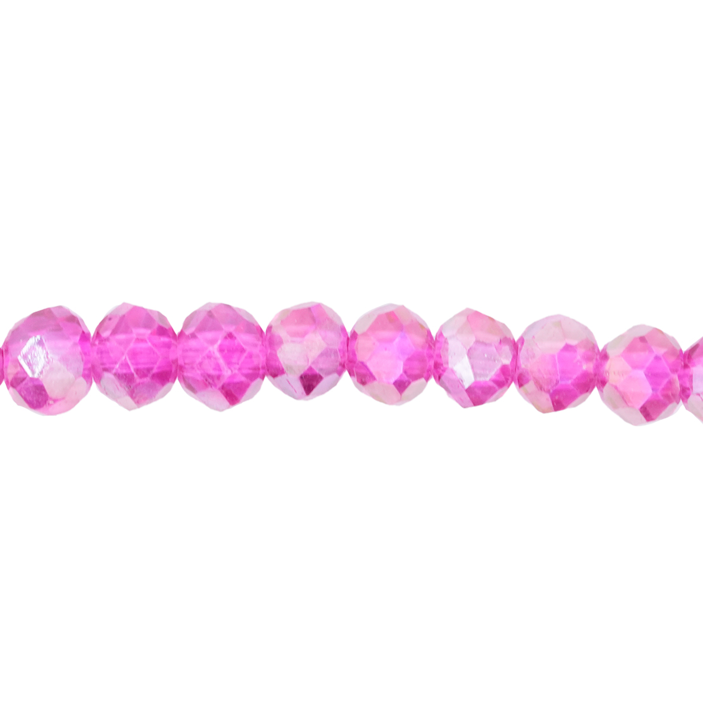 CRISTAL MURANO FUCSIA TRANSPARENTE AB # 6MM 1