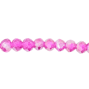CRISTAL MURANO FUCSIA TRANSPARENTE AB # 6MM