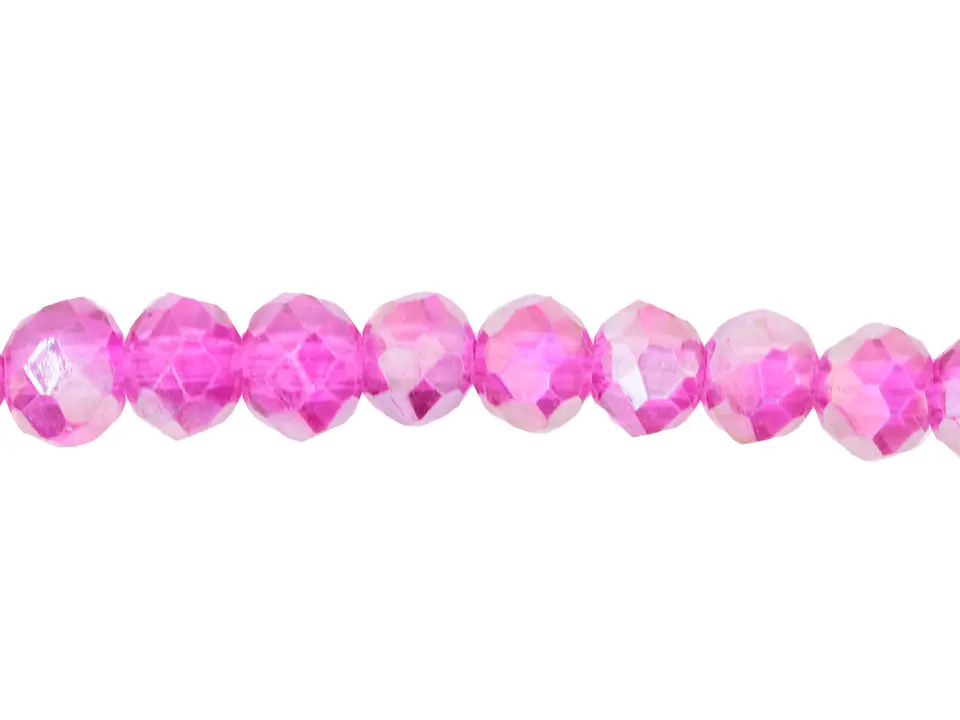 CRISTAL MURANO FUCSIA TRANSPARENTE AB # 6MM 1