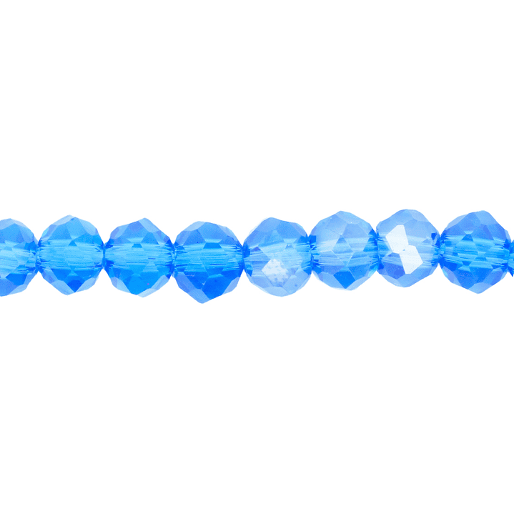 CRISTAL MURANO AZUL COBALTO TRANSPARENTE AB # 6MM 1