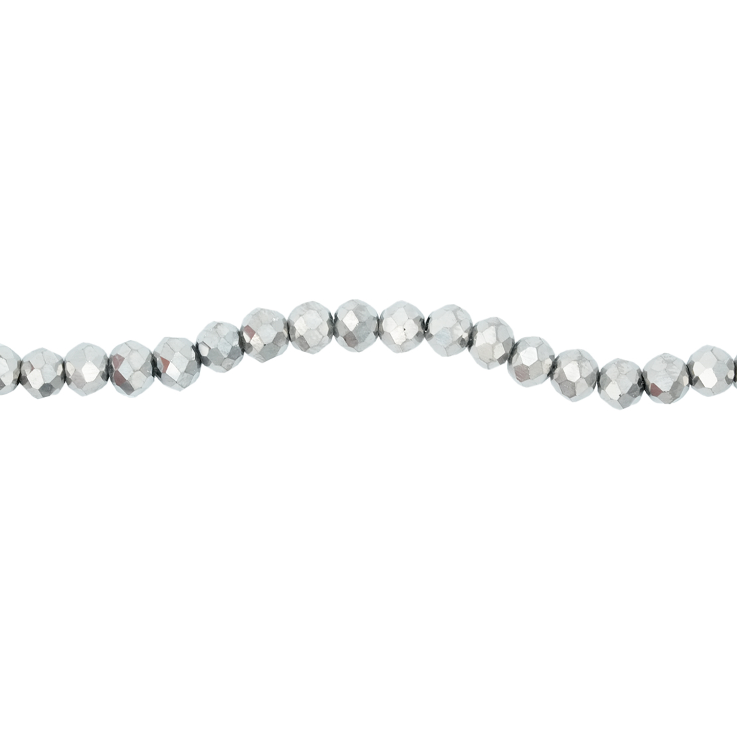 CRISTAL MURANO PLATEADO METALIZADO OSCURO # 4MM 1