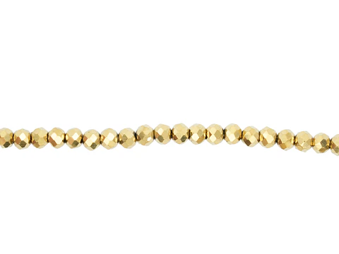 CRISTAL MURANO DORADO METALIZADO # 3MM