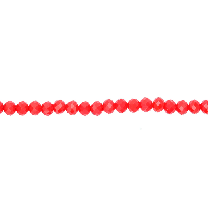 CRISTAL MURANO ROJO MATE # 3MM 1