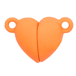 RODIO BROCHE IMAN CORAZON NARANJA 16MM