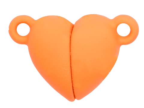 RODIO BROCHE IMAN CORAZON NARANJA 16MM