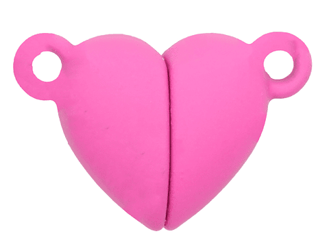 RODIO BROCHE IMAN CORAZON FUCSIA 16MM