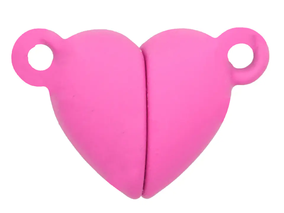 RODIO BROCHE IMAN CORAZON FUCSIA 16MM 1