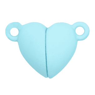 RODIO BROCHE IMAN CORAZON AZUL CIELO 16MM 