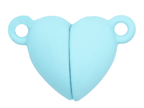 RODIO BROCHE IMAN CORAZON AZUL CIELO 16MM 