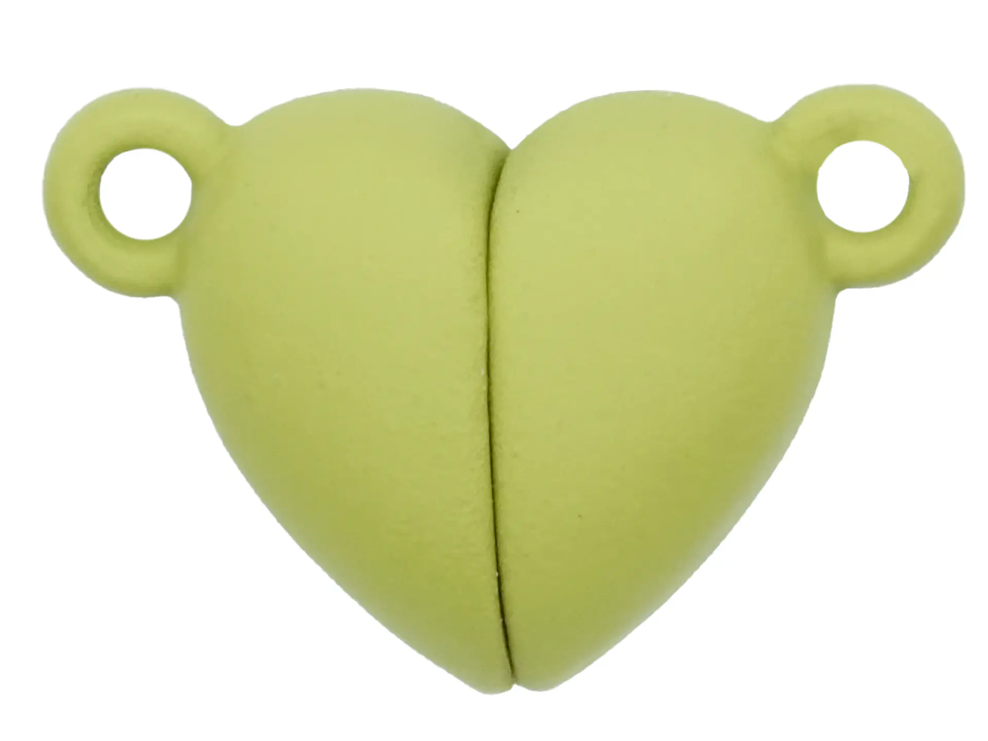 RODIO BROCHE IMAN CORAZON VERDE OLIVA 16MM  1