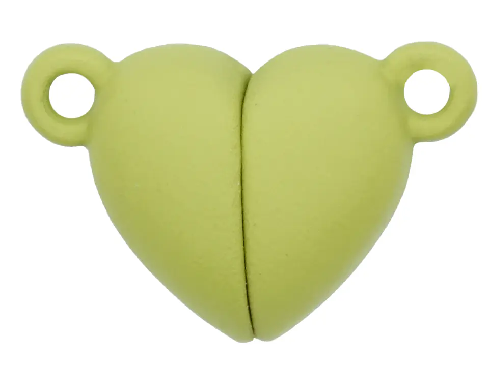 RODIO BROCHE IMAN CORAZON VERDE OLIVA 16MM  1