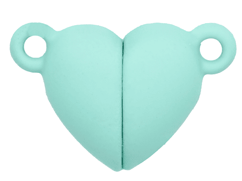 RODIO BROCHE IMAN CORAZON VERDE MENTA 16MM