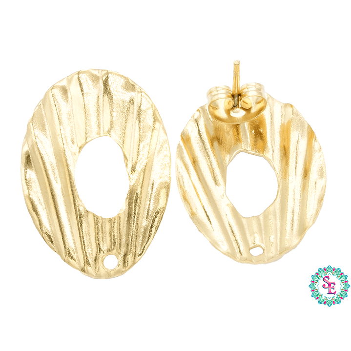  ACERO DORADO TOPO 81 OVALADO HUECO ACANALDO 23*16MM 1