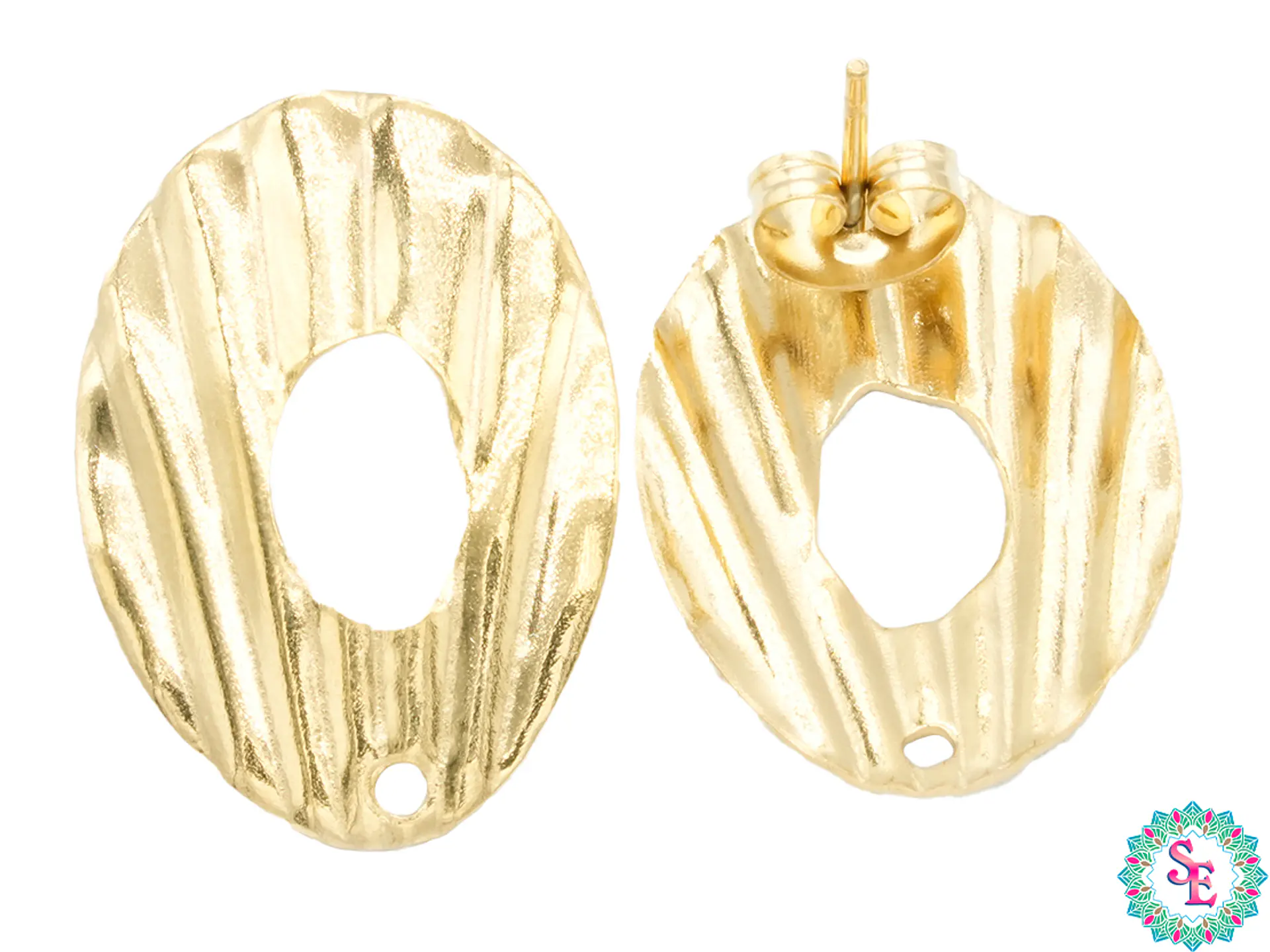  ACERO DORADO TOPO 81 OVALADO HUECO ACANALDO 23*16MM 1