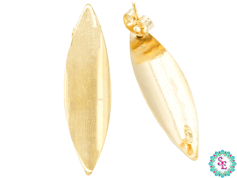 TOPO ACERO DORADO OVALADO GRANDE 39*9MM