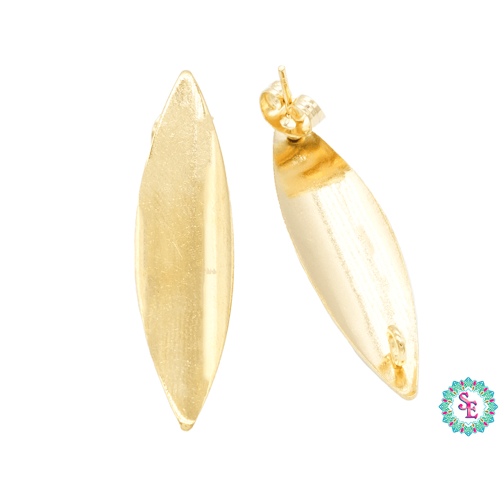 TOPO ACERO DORADO OVALADO GRANDE 39*9MM 1