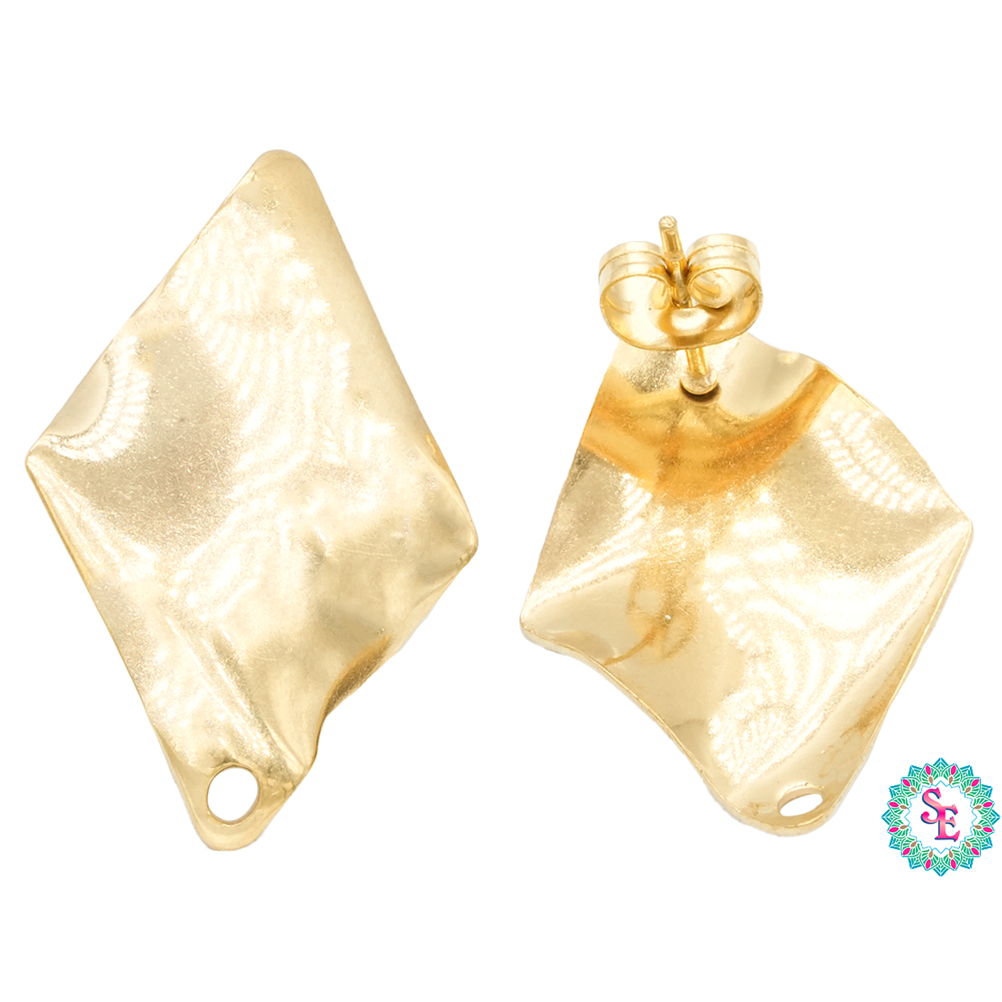  ACERO DORADO TOPO 85 ROMBO AMORFO GRANDE  28*18MM 1