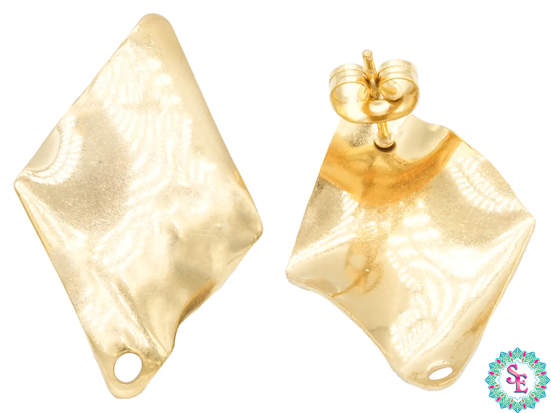  ACERO DORADO TOPO 85 ROMBO AMORFO GRANDE  28*18MM 1