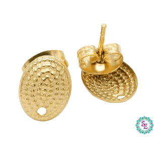  ACERO DORADO TOPO 71 OVALO PQ GRABADO 9*7MM 