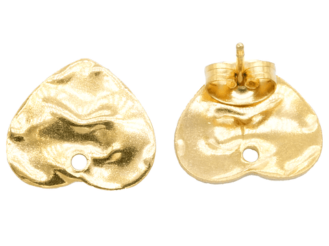  ACERO DORADO TOPO 119 CORAZON COARRUGADO 14*12MM 