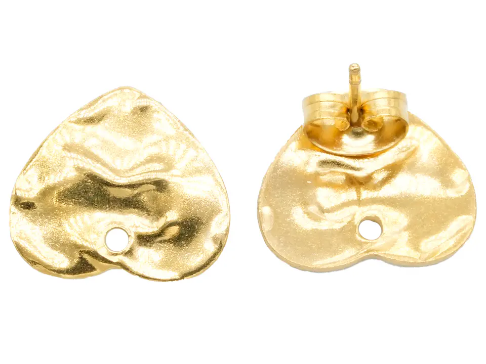  ACERO DORADO TOPO 119 CORAZON COARRUGADO 14*12MM  1
