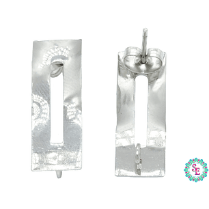 ACERO PLATEADO TOPO 33  RECTANGULO CURVO 8*24MM 