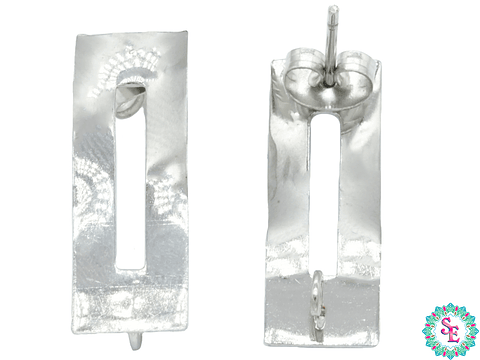 ACERO PLATEADO TOPO 33  RECTANGULO CURVO 8*24MM 